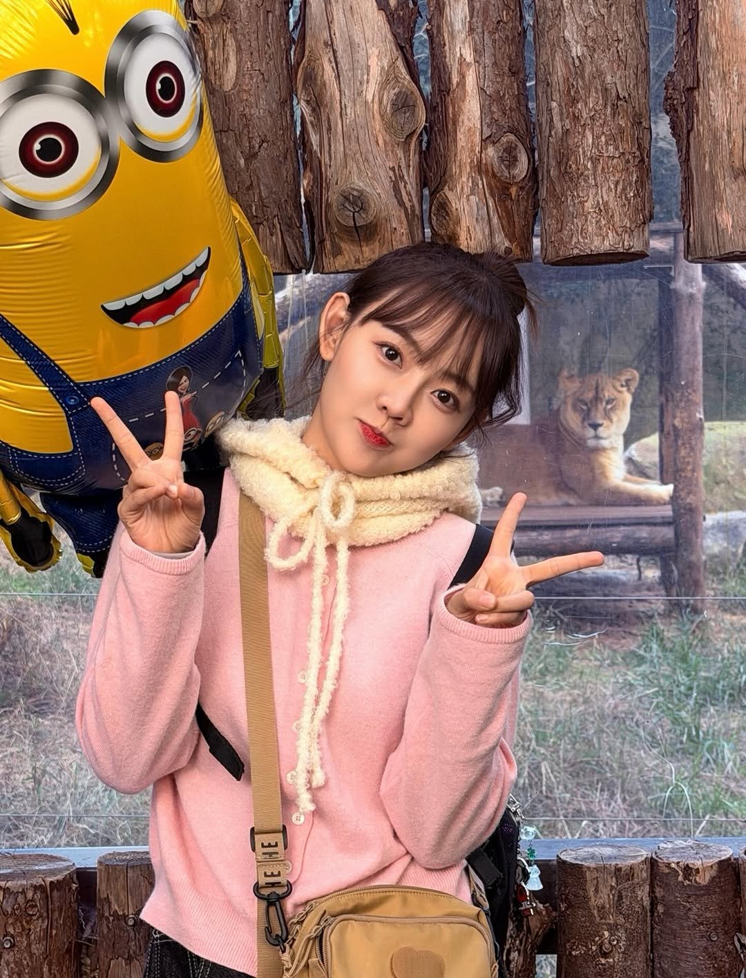 Photo by 임선비 on December 31, 2025. May be a cartoon of duffle coat, minions, top and text.