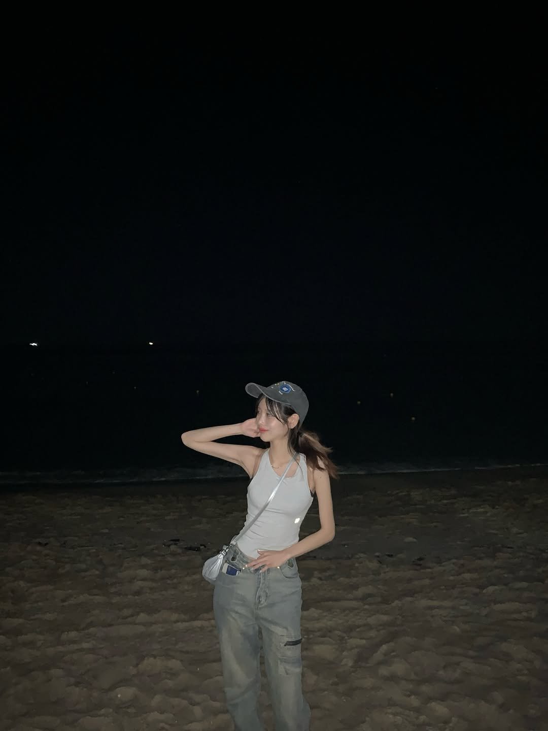 Photo shared by 🪄💖✨ on August 08, 2025 tagging @mdbmdotcom. May be an image of 1 person, beach, night and text.