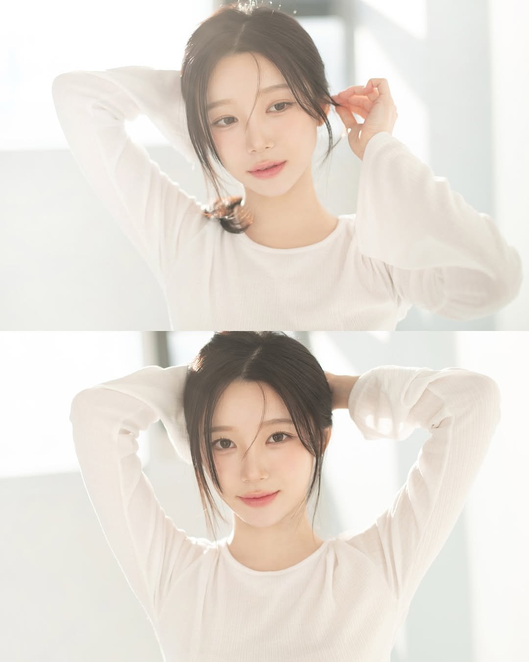 Photo by 승지 on December 17, 2025. May be an image of one or more people, hair, top and text.