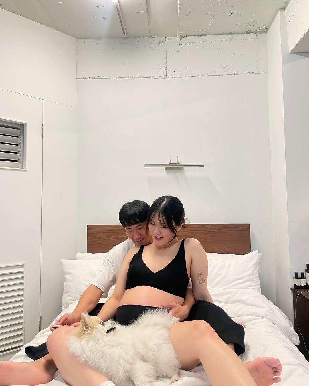 Photo shared by 새미 on May 28, 2025 tagging @100_s.woo. May be an image of Maltese and bed.