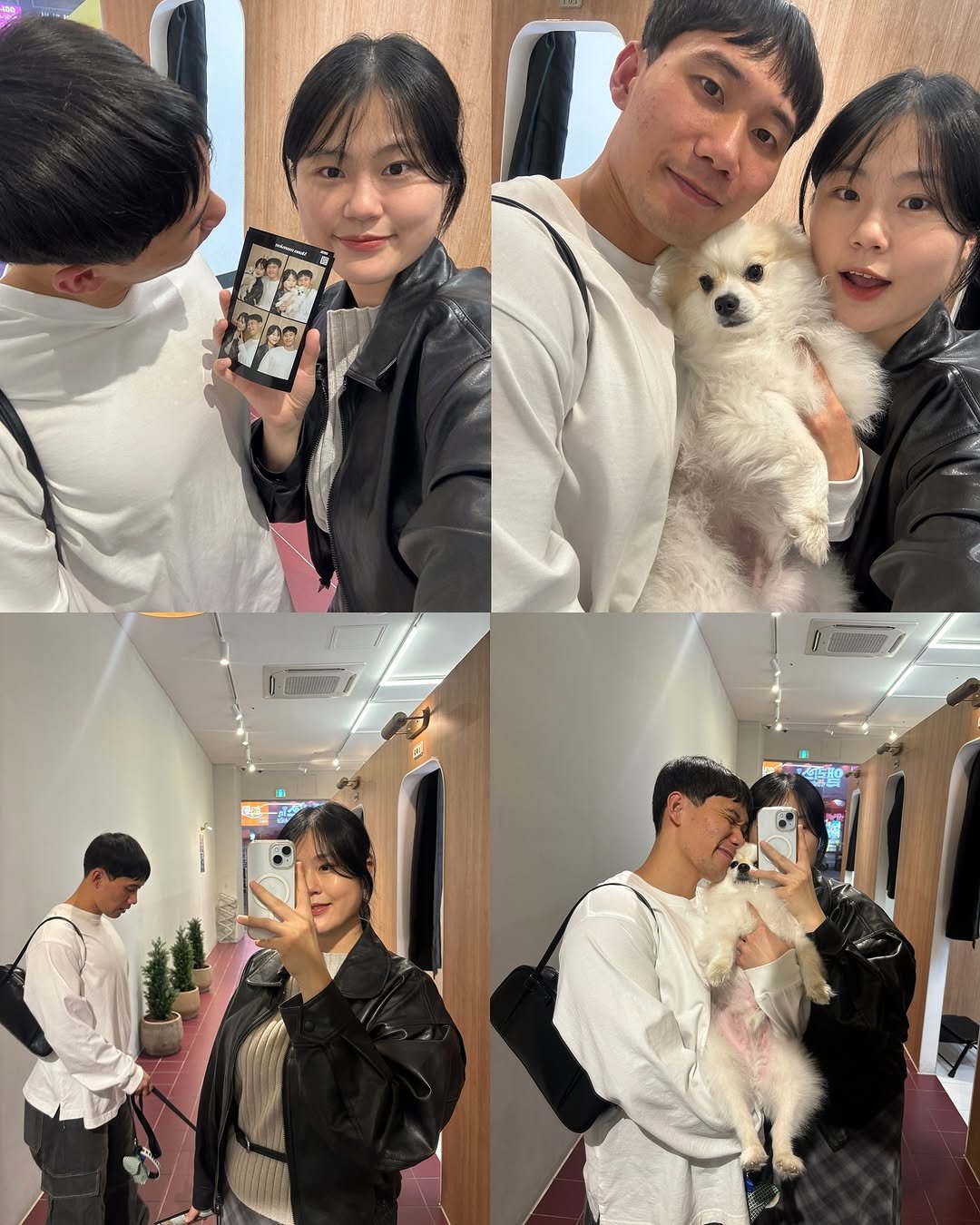 Photo shared by 새미 on September 23, 2025 tagging @100_s.woo. May be an image of 8 people, hair, Pekinese and text.