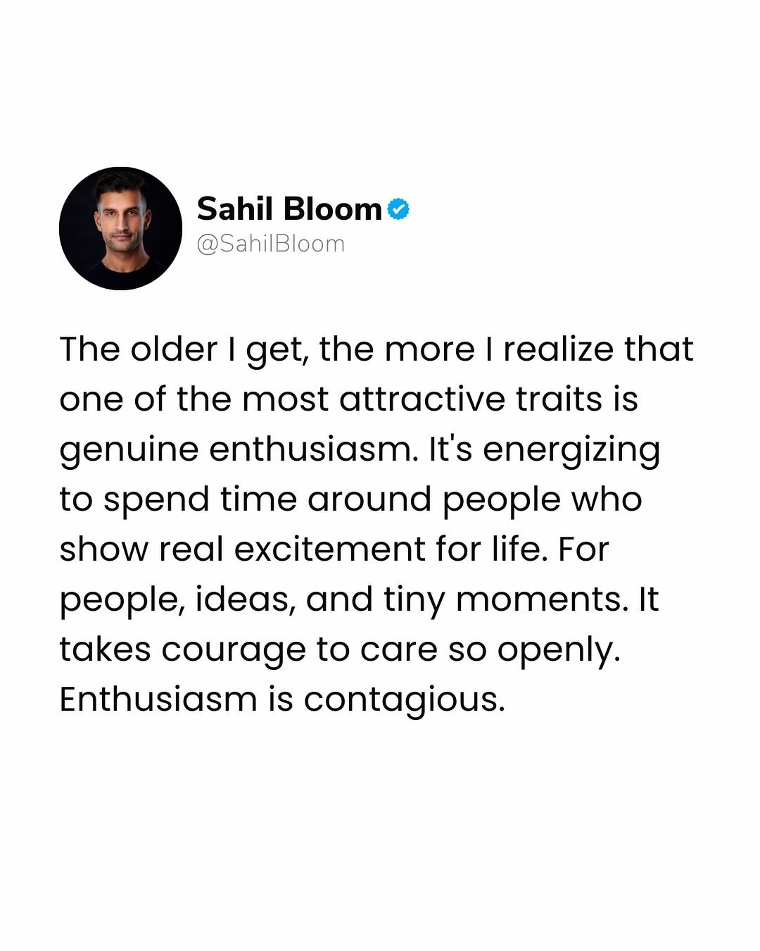 sahilbloom 게시물 이미지: Do you agree?

enthusiasm is...