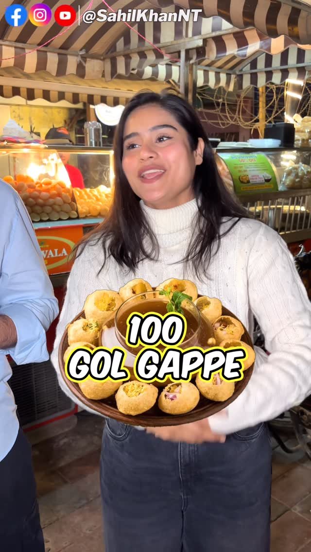 sahilkhan_nt 게시물 이미지: 100 GoL Gappe (Pani Puri) Challenge 🤑😍...