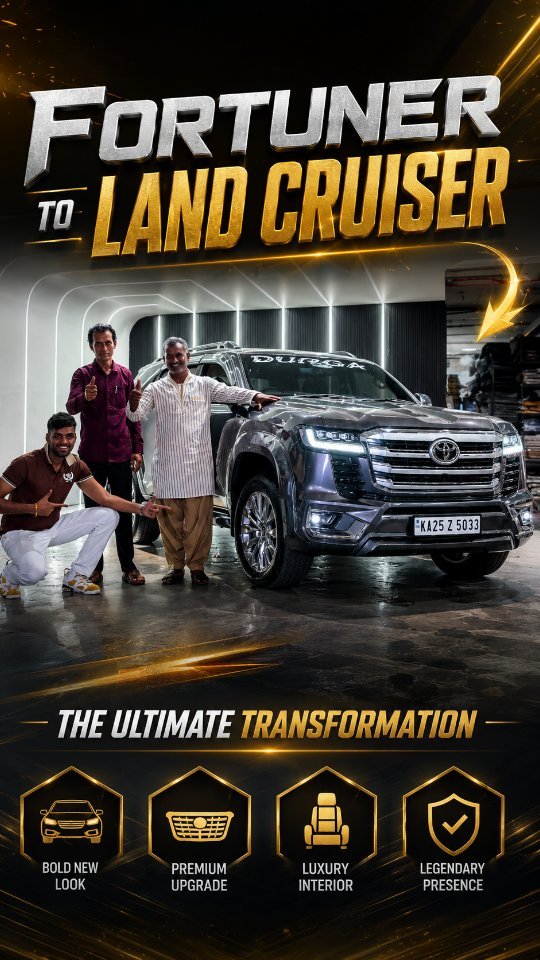 saiautoaccessories 게시물 이미지: FORTUNER TO LAND CRUISER 

location 
Sai Auto...