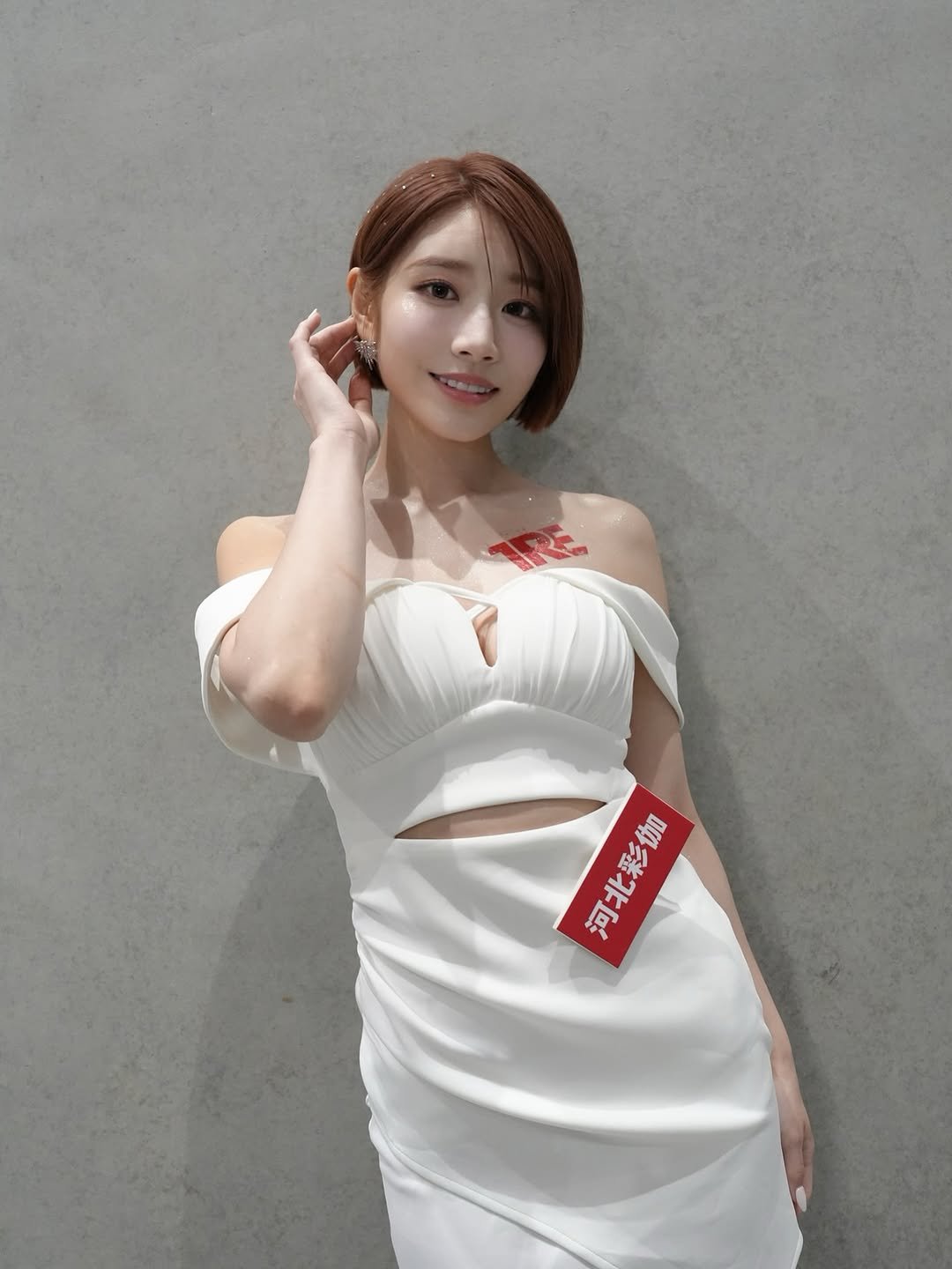 Photo shared by 河北彩伽 KawakitaSaika on August 16, 2025 tagging @tretaipei. May be an image of 1 person, slip, halter top, dress and text that says '河北彩伽 河北彩の 伽'.