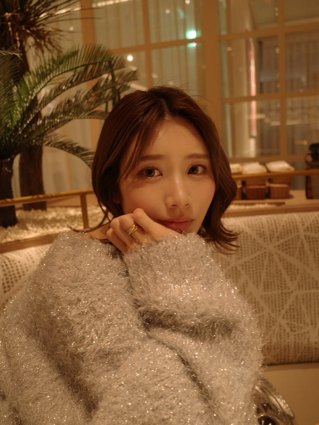 Photo by 河北彩花  KawakitaSaika on February 01, 2026. May be an image of one or more people, hair, makeup, goosedown coat, turtleneck and text.