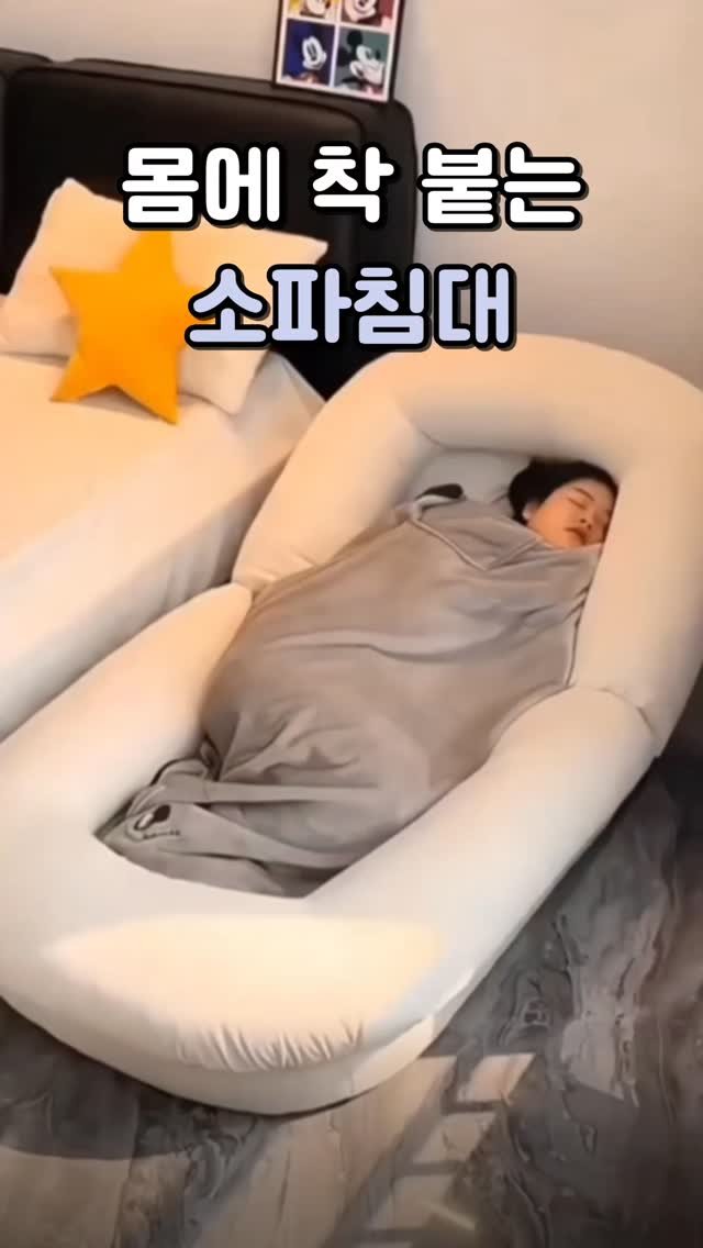 sallim_manmulsang 게시물 이미지: 하루 종일 누워있고 싶은 푹신푹신한 접이식 소파베드💕살림만물상 

댓글에 '소파'...