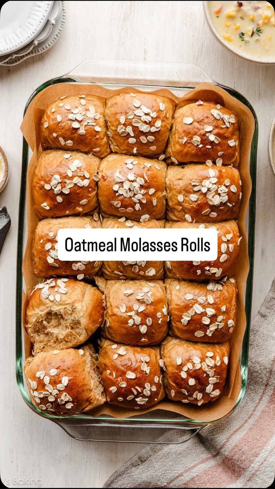 sallysbakeblog 게시물 이미지: Oatmeal Molasses Dinner Rolls! Comment SEND...