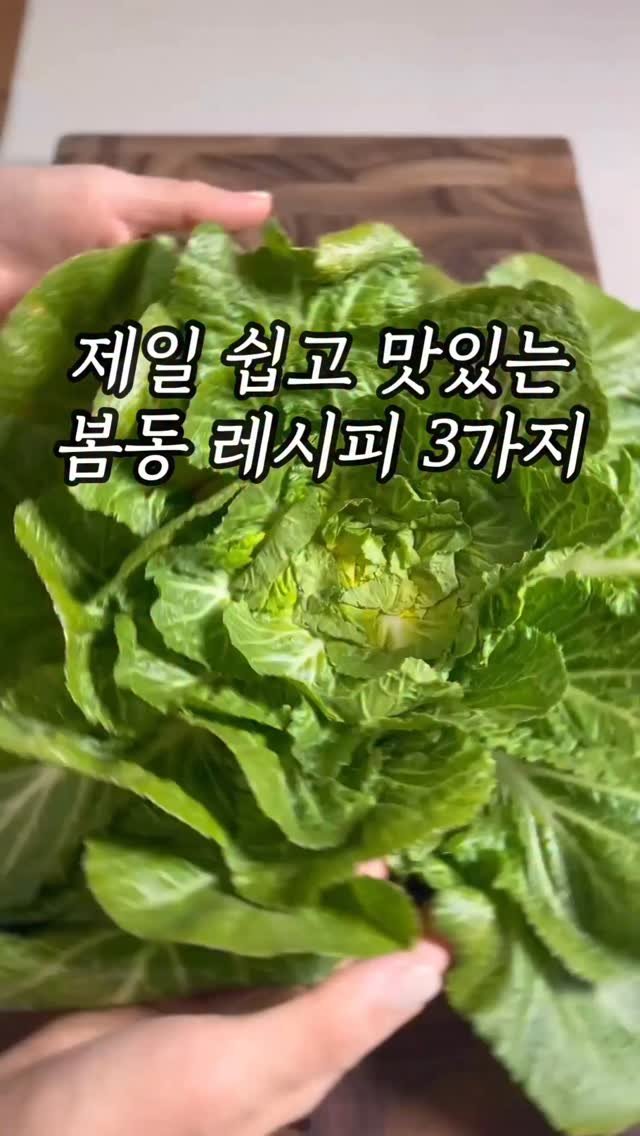 samson_mom 게시물 이미지: 이대로만 하면 무조건 성공하는
쉽고 맛있는 봄동 레시피 3가지 🥬
#봄동전...