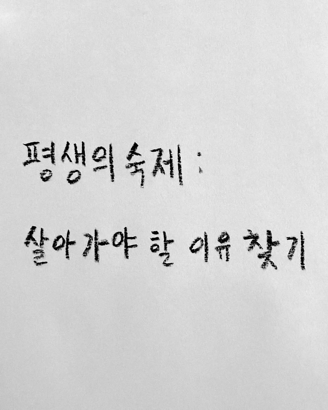 Photo by 이종혁 작가 on February 12, 2026. May be an image of text that says '평생의 평생의축제: 표새이 축제: 살아가야 살아가야할이유찾기 할 이유 찾기'.