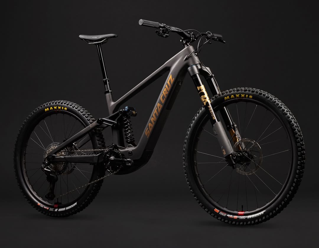 Photo shared by Santa Cruz Bicycles on April 21, 2026 tagging @rideshimano, @boschebikesystems.us, @ridefoxbike, and @reservewheels. May be an image of bicycle and text.