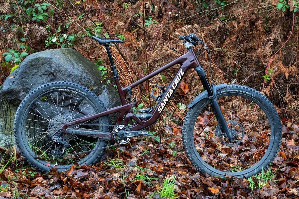Photo shared by Santa Cruz Bicycles on December 18, 2025 tagging @mikekazimer, and @pinkbike. May be an image of bicycle and text.