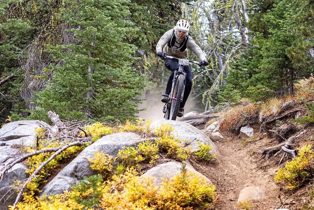 Photo shared by Santa Cruz Bicycles on September 29, 2025 tagging @woofholcomb, and @ht.sqd. May be an image of 1 person and bicycle.