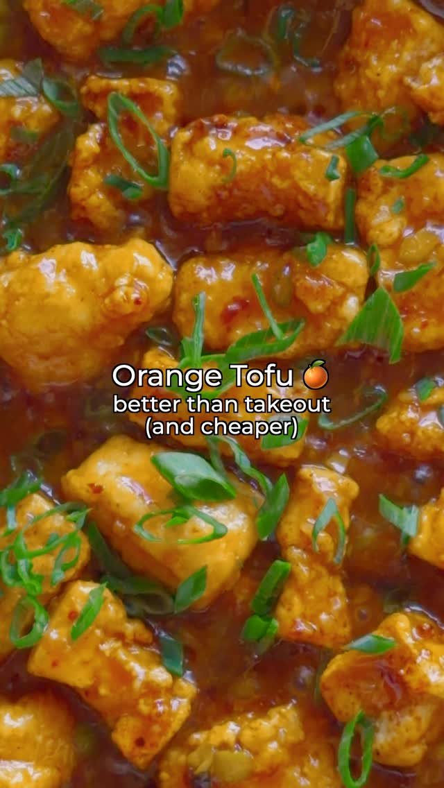 sarahsvegankitchen_ 게시물 이미지: Orange Tofu 🍊 Comment “RECIPE” to get the...