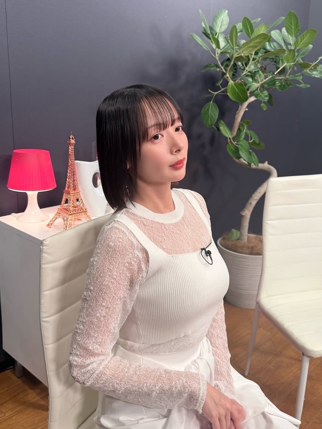 Photo shared by 岡田紗佳 on April 03, 2026 tagging @_verseauofficial_. May be an image of one or more people, hair, makeup, dress and text.