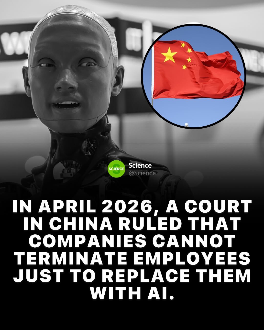 science 게시물 이미지: A Chinese court ruled that companies cannot...