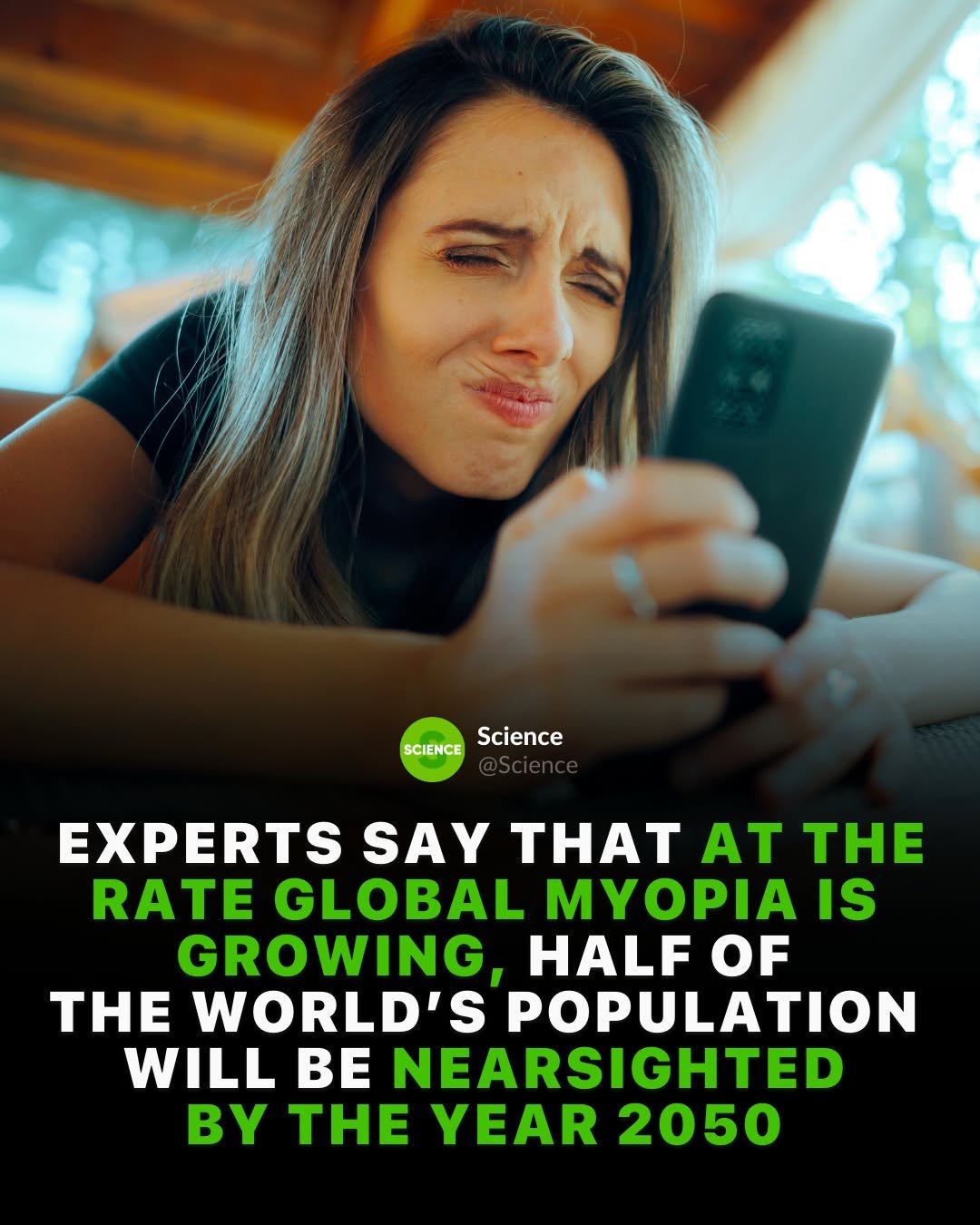 Photo by Science 🧬 on March 03, 2026. May be an image of eyeglasses and text that says 'SCIENCE Science EXPERTS SAY THAT AT THE RATE GLOBAL MYOPIA IS GROWING HALF OF THE WORLD'S POPULATION WILL BE NEARSIGHTED BY THE YEAR 2050'.
