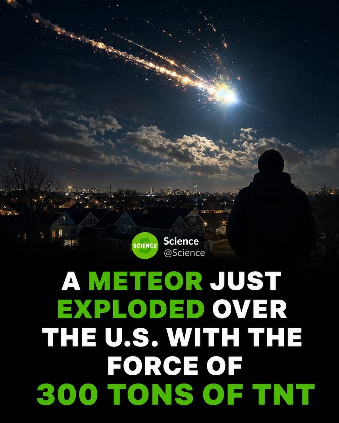 science 게시물 이미지: A meteor exploded over the northeastern United...