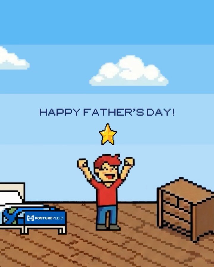 sealy 게시물 이미지: Just our 8-bit way of saying: dads, you’re the...