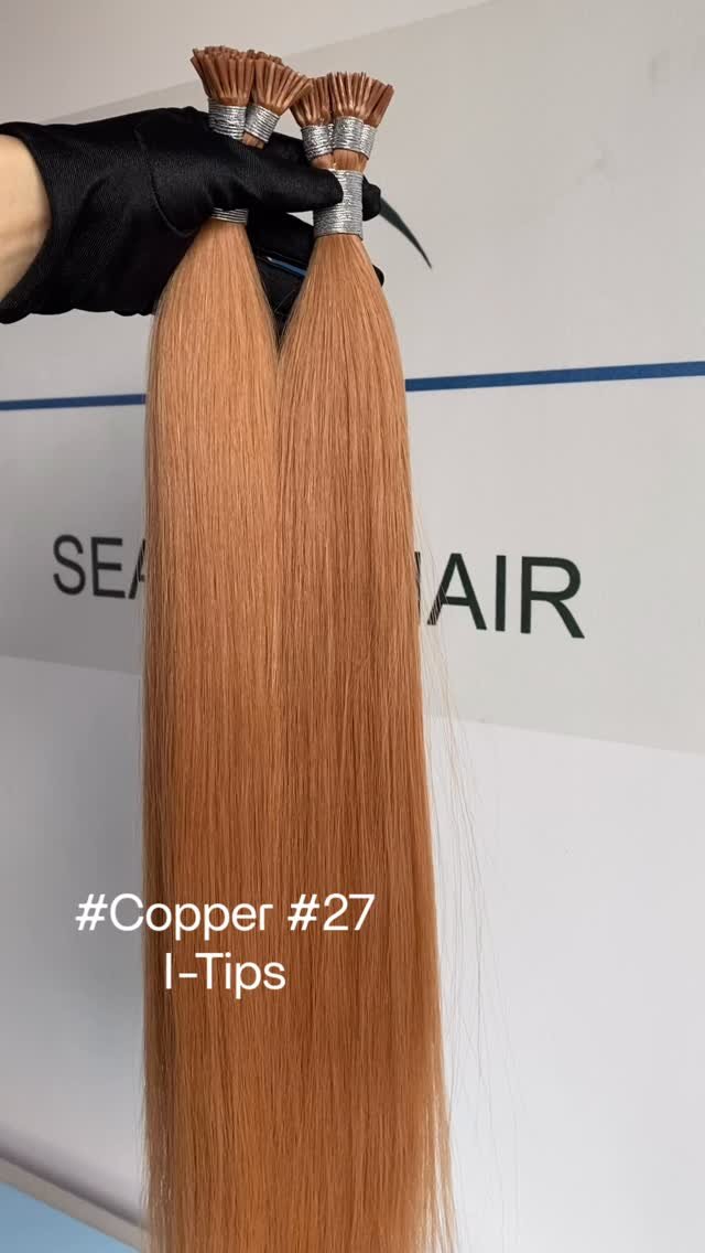 seatylextensions 게시물 이미지: Itip hair with copper color 
#itiphair...