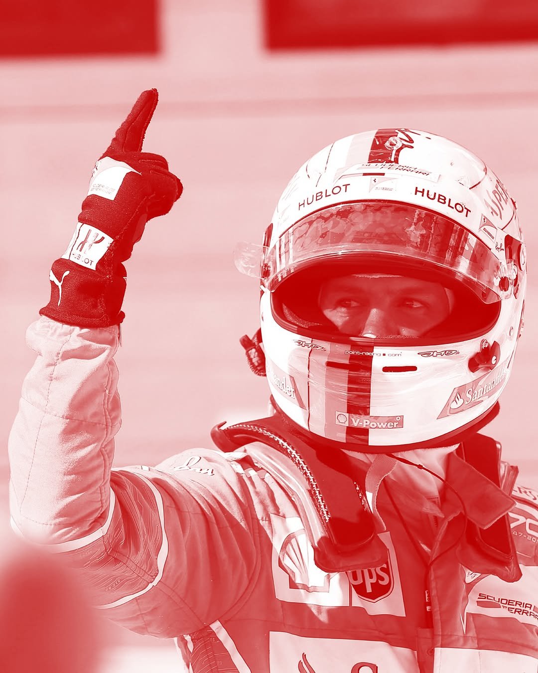 Photo by Sebastian Vettel on March 24, 2026. May be an image of racing vehicles, race car, helmet and text.