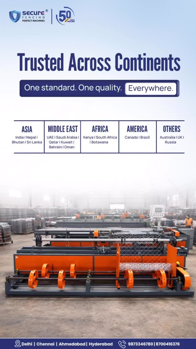 securefencingmachine 게시물 이미지: Delhi. Dubai. Nairobi. Nepal. 🌍
Ek machine. Ek...