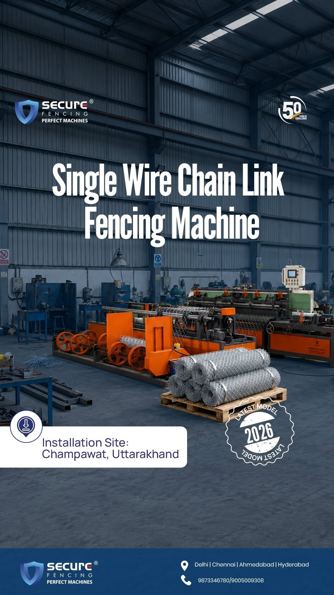 securefencingmachine 게시물 이미지: Production badhani hai? 🤔
Manpower aur cost...