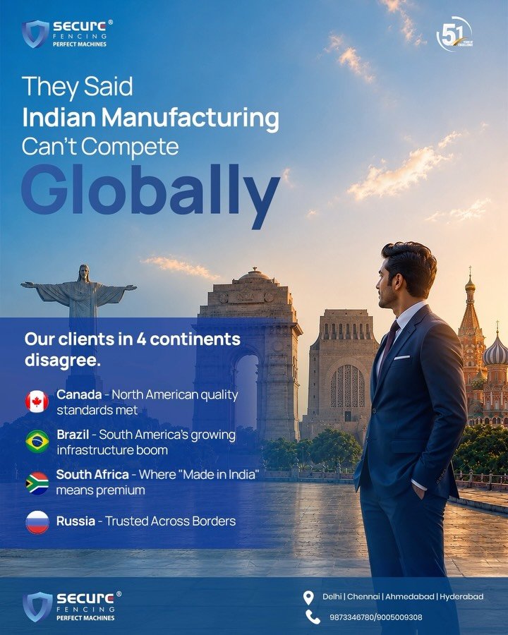 securefencingmachine 게시물 이미지: They said Indian manufacturing can’t compete...