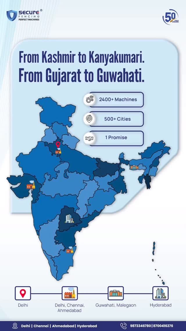 securefencingmachine 게시물 이미지: Kashmir to Kanyakumari. Rajasthan to Northeast...