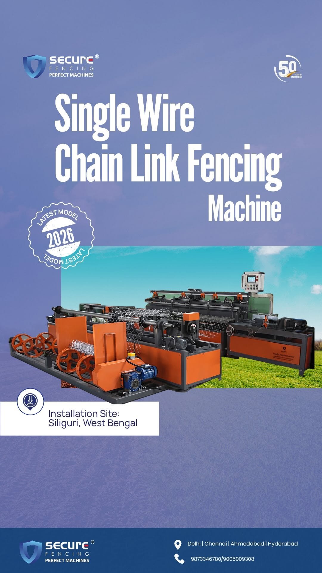 securefencingmachine 게시물 이미지: Production badhani hai? 🤔
Manpower aur cost...