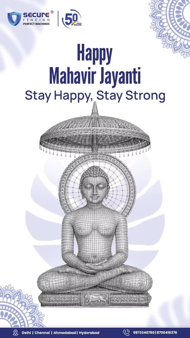 securefencingmachine 게시물 이미지: 🙏 𝐇𝐀𝐏𝐏𝐘 𝐌𝐀𝐇𝐀𝐕𝐈𝐑 𝐉𝐀𝐘𝐀𝐍𝐓𝐈! 🕉️

May Lord Mahavira...
