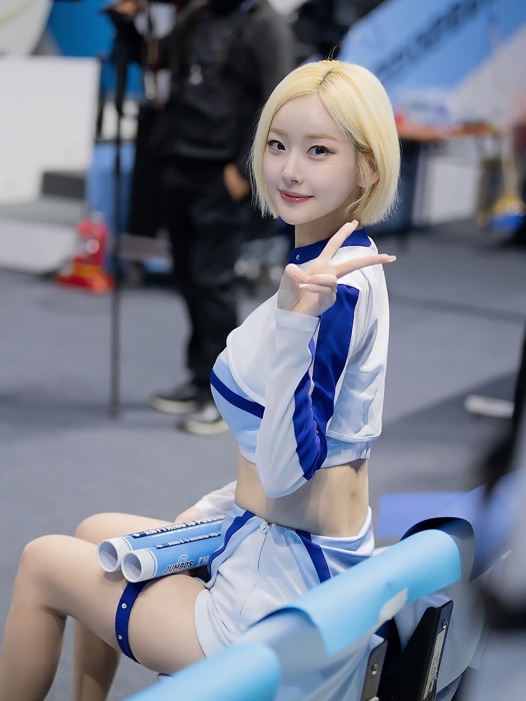 Photo by 서현숙 in Seoul, Korea. May be an image of miniskirt, costume and text.