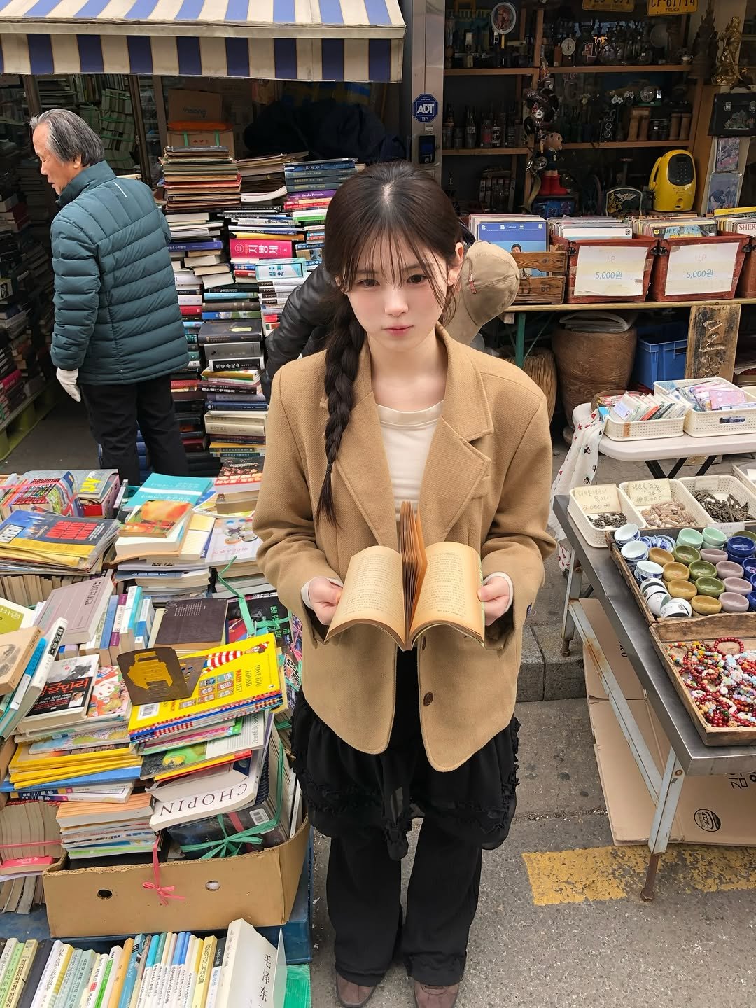 Photo by 안민서 on March 02, 2026. May be an image of duffle coat, overcoat, parka, newsstand and text.