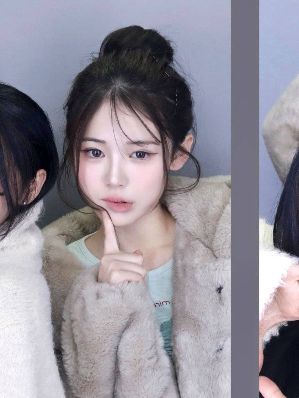 Photo by 안민서 on November 30, 2025. May be an image of one or more people, hair, parka and text.