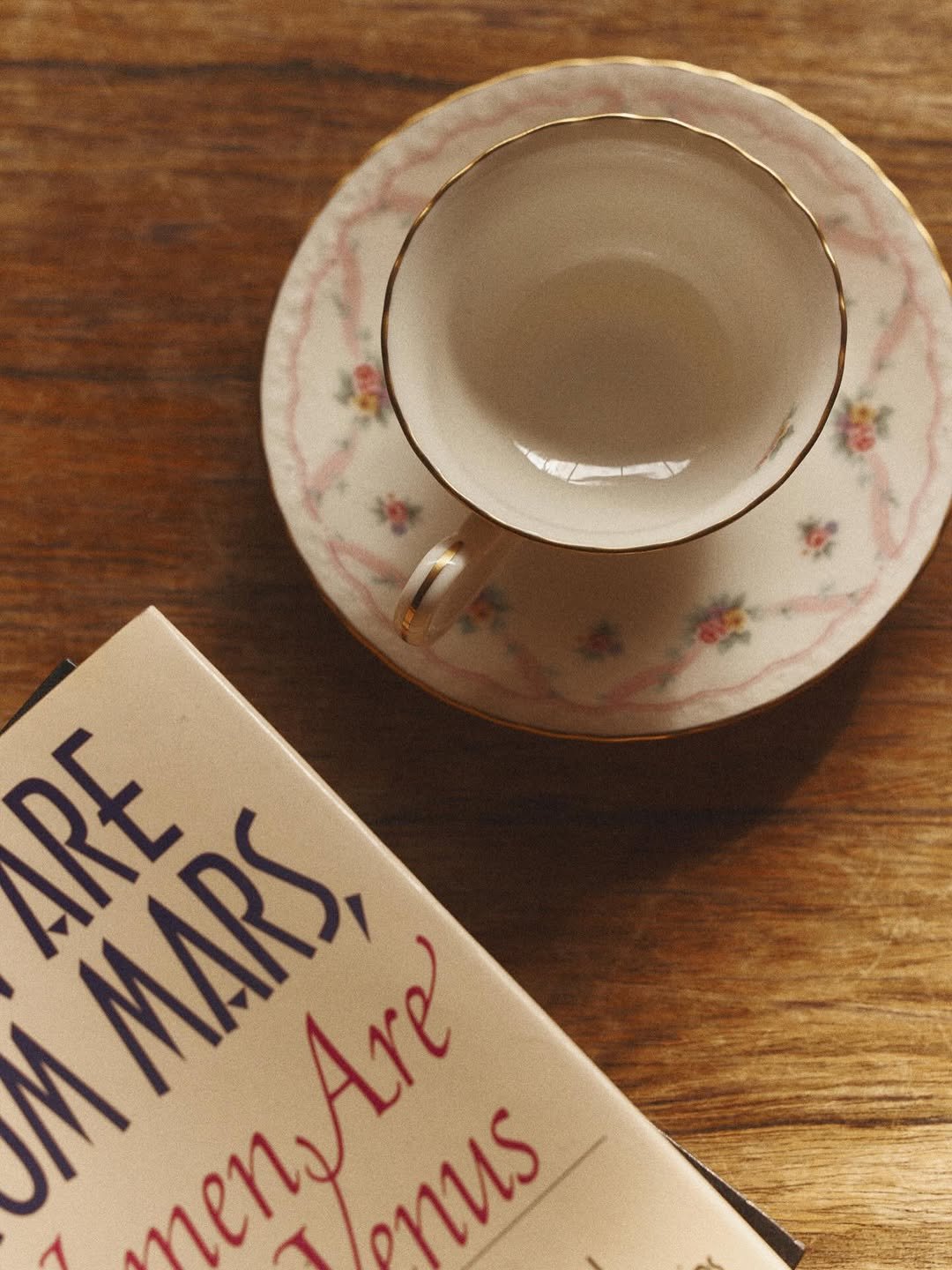 Photo by SEOHYUN on December 16, 2025. May be an image of saucer, teacup, book and tea.