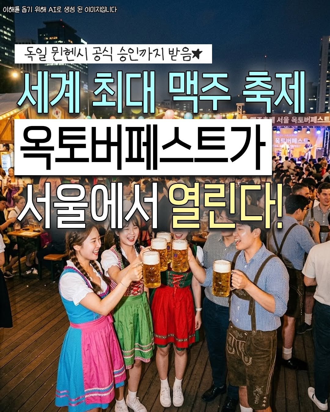 seoul_life___ 게시물 이미지: 🚨((속보)) 다음 달 세계 최대 맥주 축제가 서울에서 열린다🚨

세계 최대 맥주...