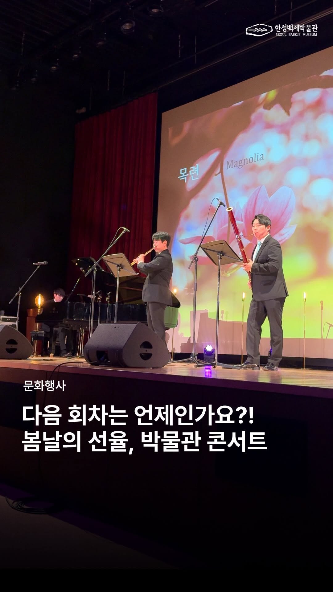 seoulbaekjemuseum 게시물 이미지: 봄의 선율로 채운 박물관 콘서트🌿

4.18.(토) 한성백제홀을 가득...