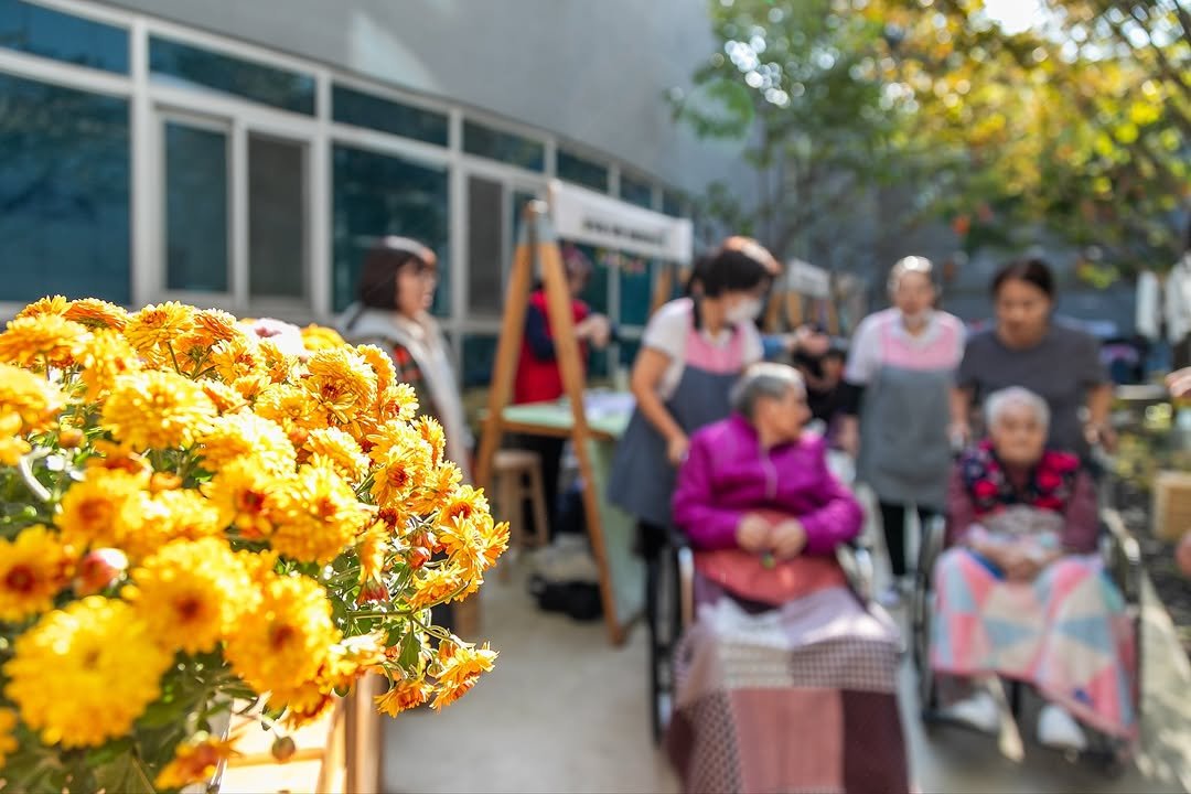 Photo by 서울그린트러스트 on November 07, 2025. May be an image of one or more people, flower pot, flower and text.