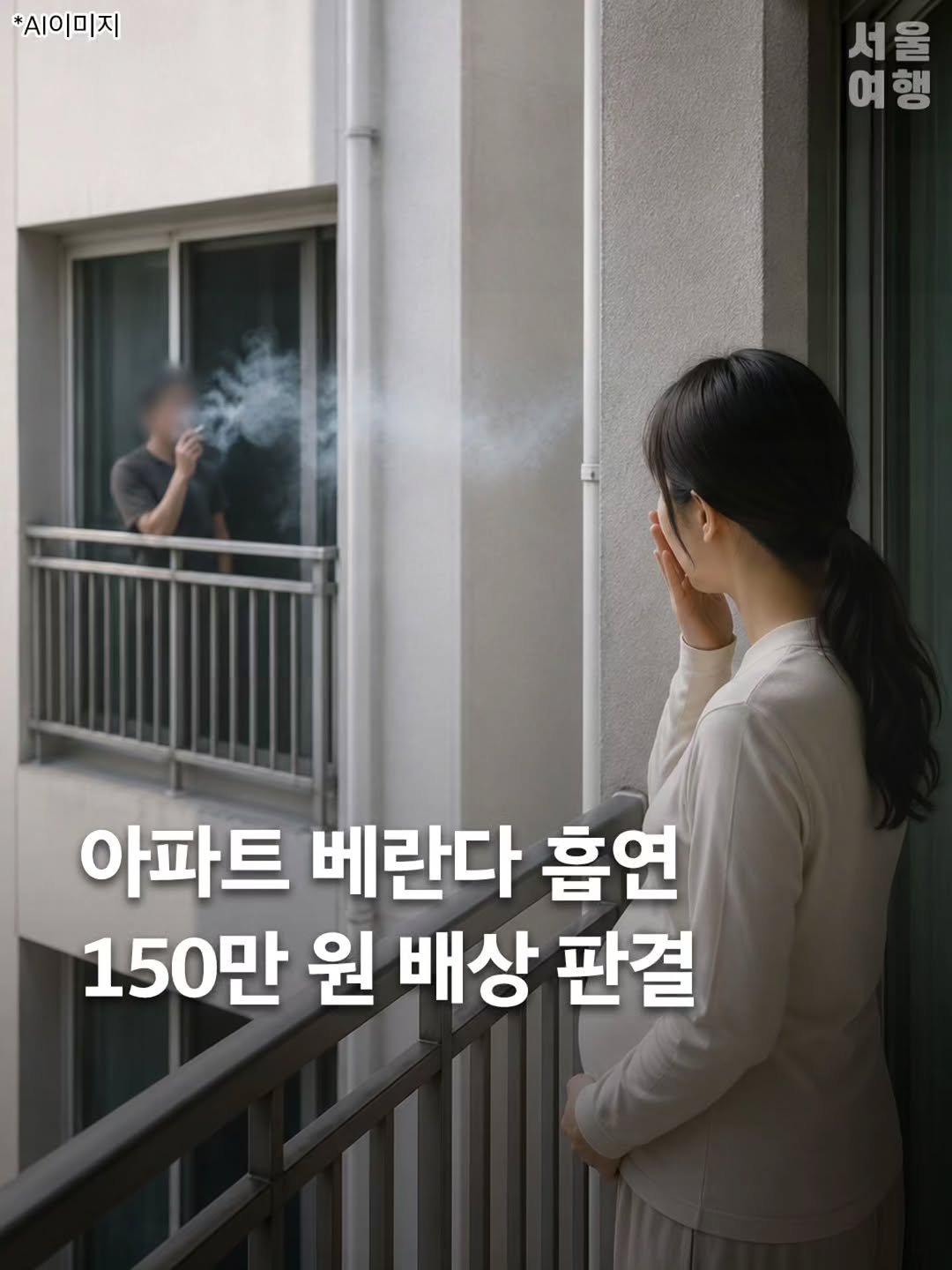 seoultravel 게시물 이미지: 🚭 "내 집에서 피우는데 무슨 문제?"
복도식 아파트에서...