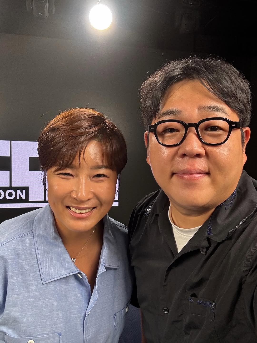 Photo shared by 박세리 on September 06, 2025 tagging @moonbdns. May be an image of 2 people, bangs and text that says 'ON E'.