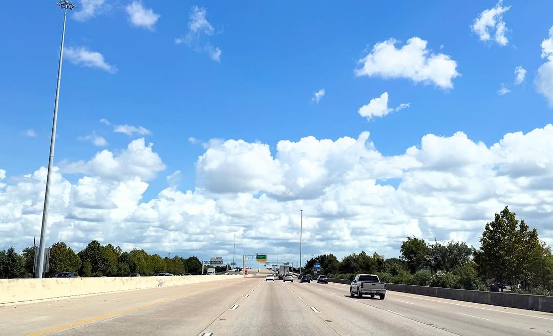 Photo by Jim Kim on September 22, 2025. May be an image of cloud, horizon, road and text.