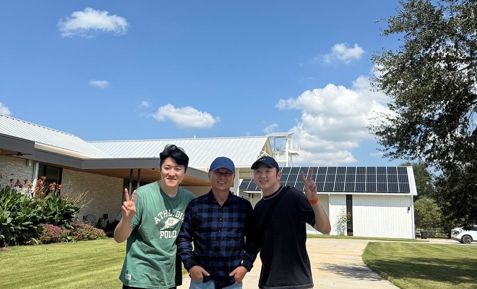Photo by Jim Kim on September 22, 2025. May be an image of 3 people and text.