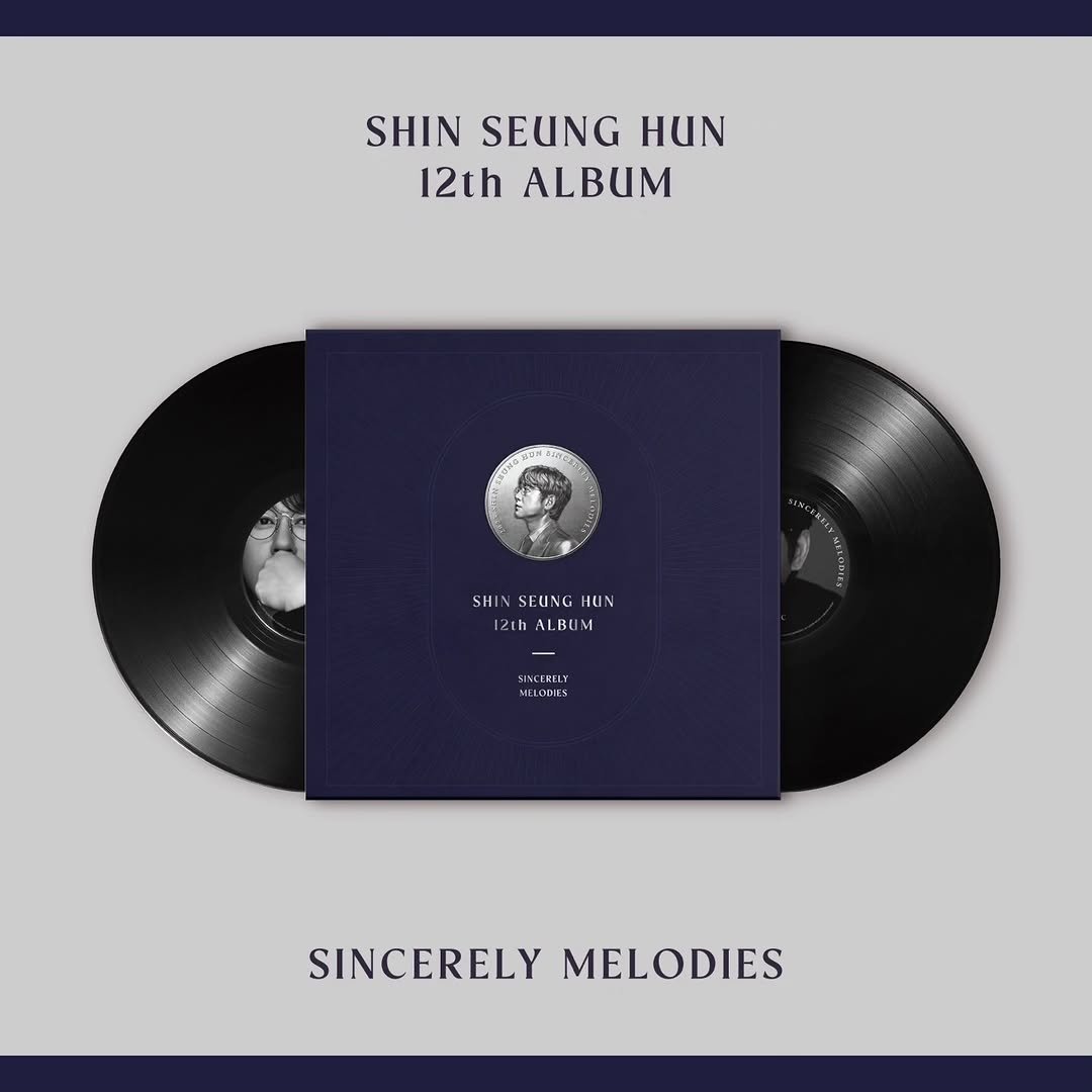 Photo by 신승훈 on October 30, 2025. May be an image of record and text that says 'SHIN SEUNG SEUNGH HUN 12th ALBUM oKyл u T SHINSEUNGHUN SHIN SEUNG HEN 12th ALBU ALBUM SIVCERELY VELONES DES SINCERELYMELODIES SINCERELY MELODIES'.
