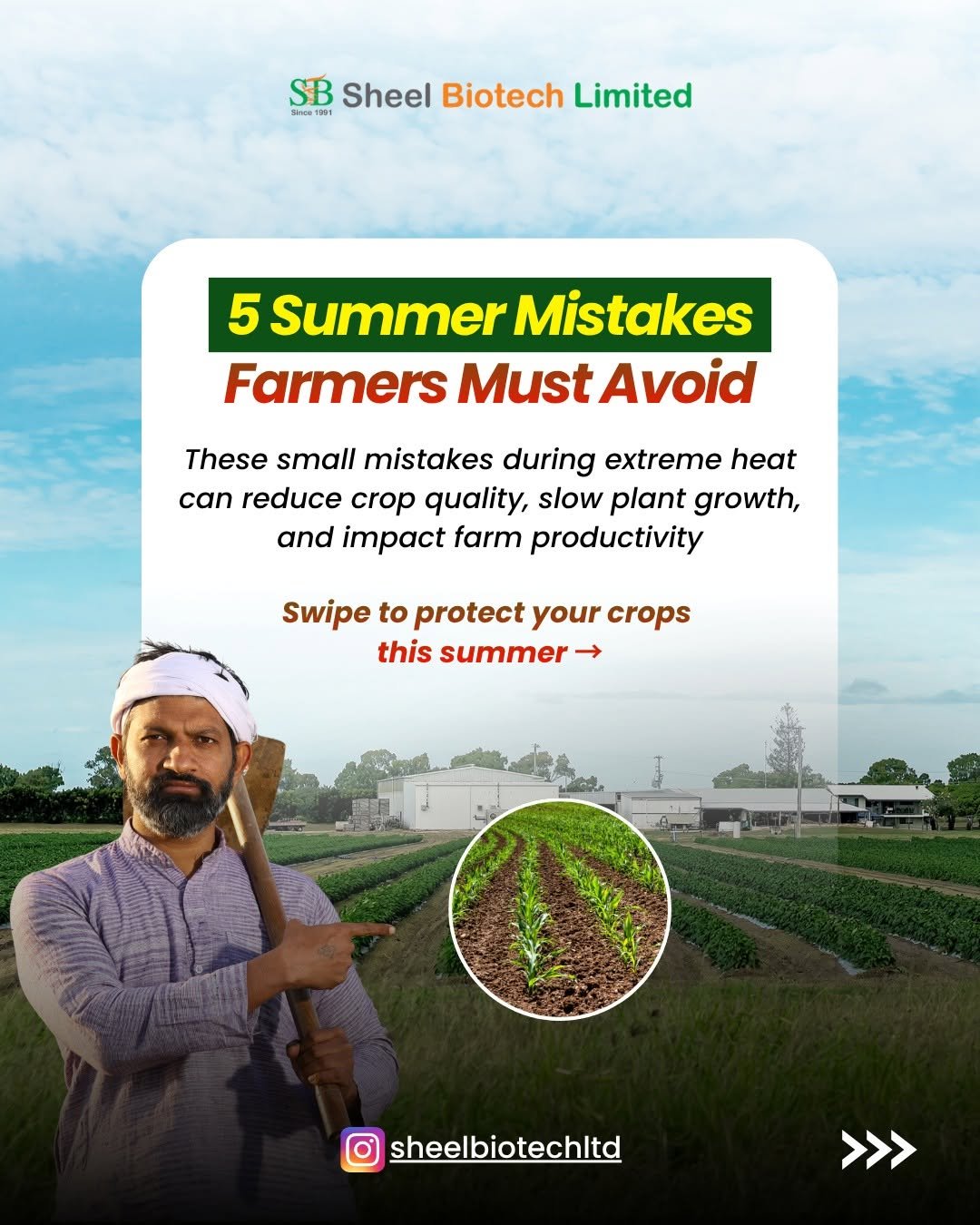 sheelbiotechltd 게시물 이미지: Modern agriculture is no longer just about...