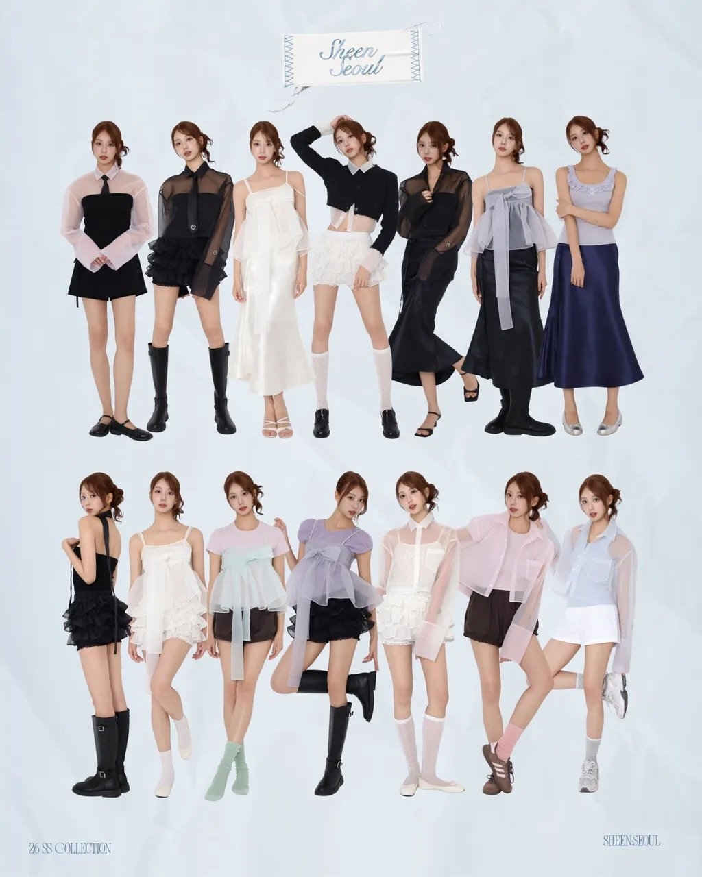 Photo shared by 신서울 | 한복 on April 28, 2026 tagging @sheen_seoul.ss. May be a doodle of dress, poster and text.