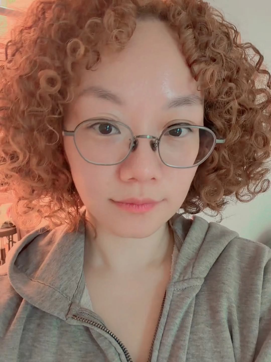 Photo by 김신혜 on February 03, 2026. May be a selfie of one or more people, bangs, eyeglasses and text.