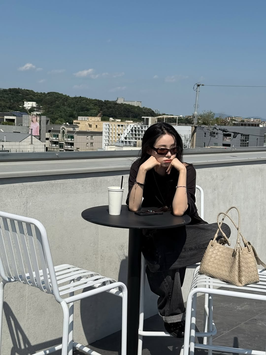 Photo by 신시아 on June 14, 2025. May be an image of cornflower, outdoors and text.