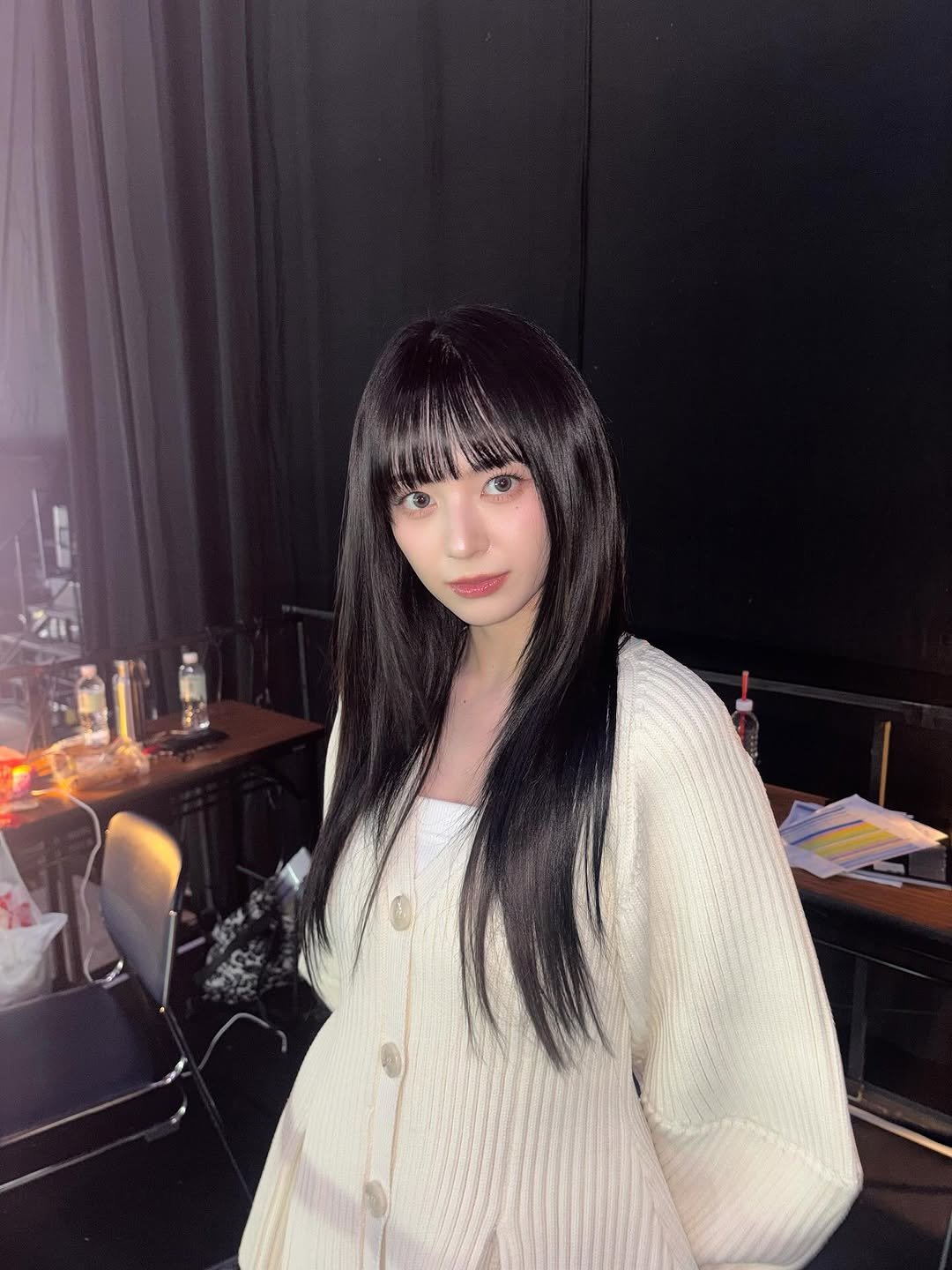 Photo by MASHIRO on August 10, 2025. May be an image of 1 person, bangs, makeup, top and text.