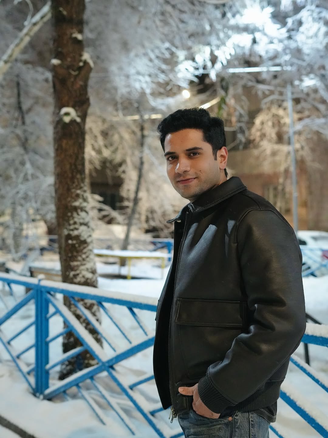 Photo by Shivam malik on February 07, 2026. May be an image of standing, jacket, parka, tree, snow and park.
