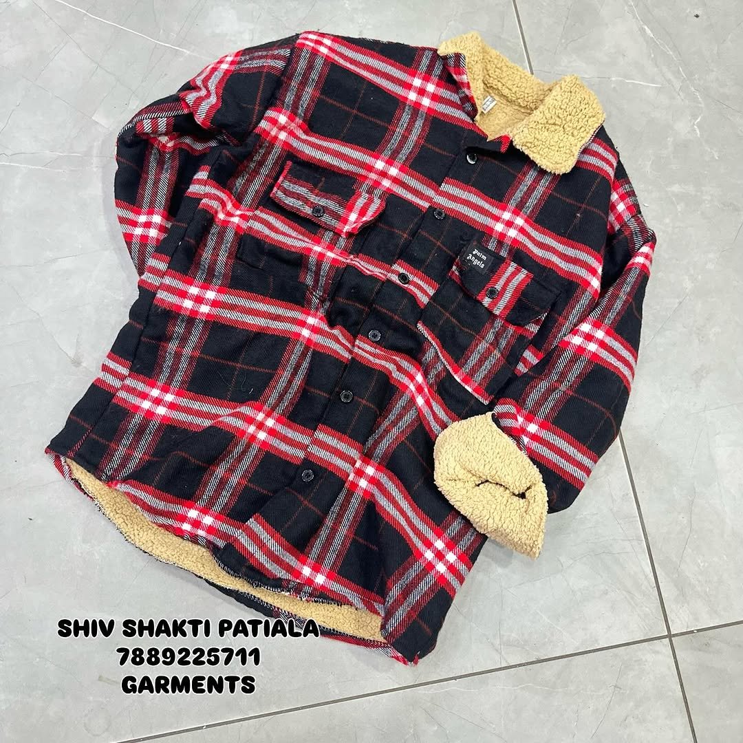 Photo by SHIV SHAKTI PATIALA GARMENTS on January 16, 2026. May be an image of jacket, flannel and text.